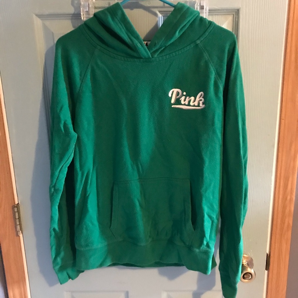Vs PINK green hoodie.